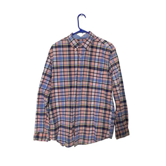 Saddlebred Vintage Oxford Men’s size Medium Plaid Button Down Dress Shirt - Picture 1 of 3